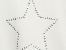 Лонгслив со стразами для девочек, Белый