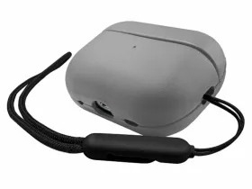 Чехол Kzdoo LuxCraft+ для AirPods 4 искусcтвенная кожа (серый)