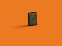 Зажигалка ZIPPO Reflection Design с покрытием Black Matte, латунь/сталь, черная, матовая, 38x13x57 мм