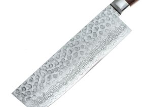 Нож Накири (шинковочный) 160 мм, Sakai Takayuki, сталь VG-10 Damascus 17 слоев, рукоять pakka wood