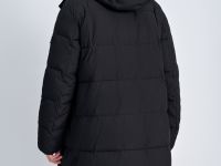 Однобортное пальто с капюшоном