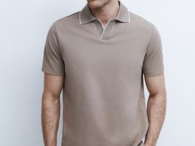Поло из мягкого пике, Бежевый