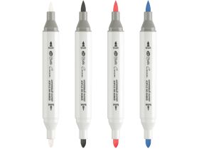 Набор акрил маркеры двусторонних Сонет Популяр цвета 4цв