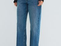 Джинсы со средней посадкой, Синий