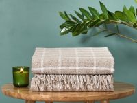 Плед Quadrato grande, бежевый