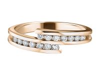 Классическое кольцо из красного золота с бриллиантами э0201кц06105300