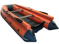Лодка ПВХ ORCA 380 НД с фальшбортом оранжевый/черный