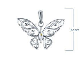 Подвеска из серебра с бриллиантом э0601пд03152400