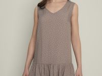 Сарафан силуэта трапеция с v-образным вырезом