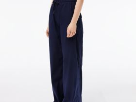 Женские хлопковые брюки Lacoste свободного кроя