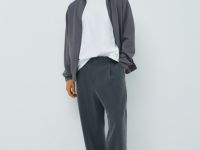 Лёгкая куртка с воротником-стойкой, Серый