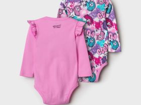 Боди детское трикотажное для девочек, 2 шт в комплекте