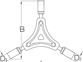 Ключ Y-образный Unior 1781/2 торцевой (черный  / синий)