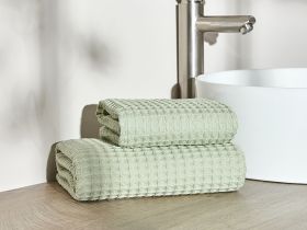 Полотенце вафельное Lorgo, зеленое