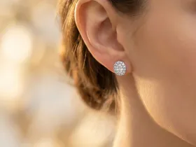 Пусеты из белого золота э4012пс10250366_white