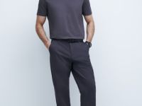 Поло из мягкого пике, Серый