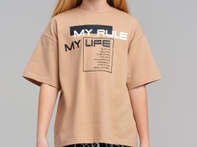 Фуфайка трикотажная для девочек (футболка)