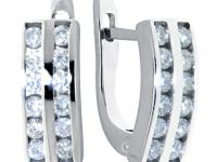 Серьги из белого золота с бриллиантами э0901сг02130300