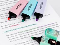 Набор текстовыделителей MESHU "Neko", 4 цв., пастельные цвета, 1-5 мм, ПВХ бокс с европодвесом