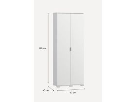 Распашной шкаф Стелла 2-80x190 Белый