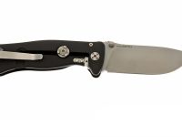 Нож складной LionSteel SR2A BS Mini, сталь Uddeholm Sleipner® Satin Finish, рукоять алюминий (Solid®), чёрный