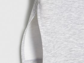 Футболка оверсайз с разрезами, Серый