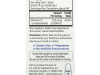 Carlson, Super Daily, D3, 125 мкг (5000 МЕ), 90 вегетарианских капель, 2,54 мл (0,086 жидк. Унции)