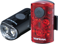 Комплект фонарей Topeak MINI USB COMBO TMS080 (белый / красный черный)