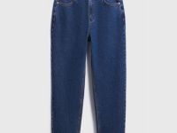 Прилегающие джинсы Mom, Синий