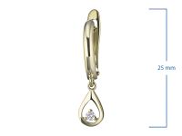 Серьги из желтого золота с бриллиантами э0301сг03152300