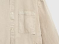 Куртка-рубашка из твила, Бежевый