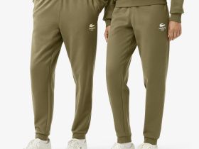 Спортивные хлопковые брюки Lacoste унисекс