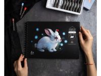 Скетчбук для пастели Малевичъ "GrafArt" А4 20 л 270 г, черный