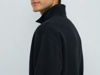 Лёгкая куртка с воротником-стойкой, Черный