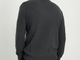 Джемпер из шерсти и хлопка с округлой горловиной