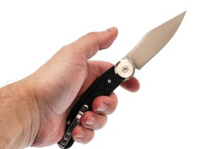 Складной нож Перемен Лисичка, сталь 8Cr14MoV, рукоять FRN, черный