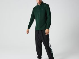 Мужское поло Lacoste с длинными рукавами