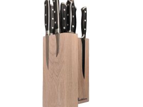 Подставка настольная магнитная для 8 ножей Woodinhome KS009SOW, дуб