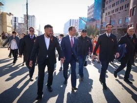 Глава Якутии принял участие в праздничных мероприятиях проекта «Проспект Победы»