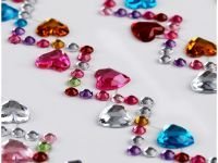 Наклейки акриловые MESHU "Zigzag", 25*10 см, стразы, 396 наклеек, инд. уп., европодвес