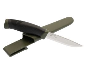Нож с фиксированным лезвием Morakniv Companion MG (C), углеродистая сталь, рукоять резина/пластик, цвет хаки