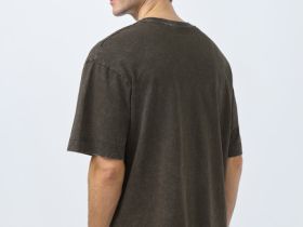 Базовая футболка с эффектом стирки, Зеленый