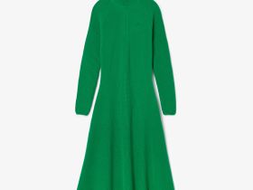 Женское шерстяное платье Lacoste с длинным рукавом