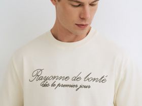 Футболка с текстовым принтом, Белый