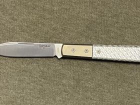 Складной нож LionSteel Barlow Roundhead, сталь M390, рукоять титан/карбон