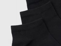 Базовые короткие носки, 3 пары, Черный