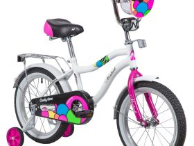 Детский велосипед Novatrack Candy 16, год 2023, цвет Белый
