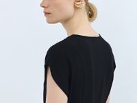 Платье миди с ремнем, Черный