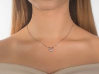 Подвеска из белого золота с бриллиантом э4701пд01149600