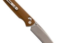 Складной нож SRM Terrier 258L-GW2, сталь 140Cr, рукоять песочный G10